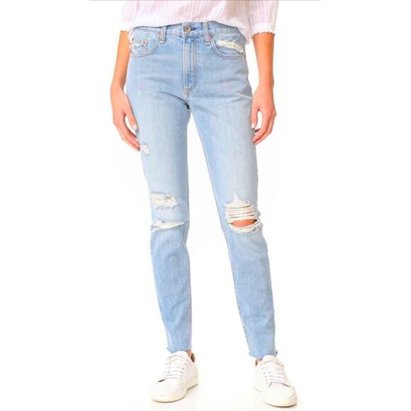 Rag & Bone Distressed High Rise Jeans - Size 26 - Picture 5 of 8